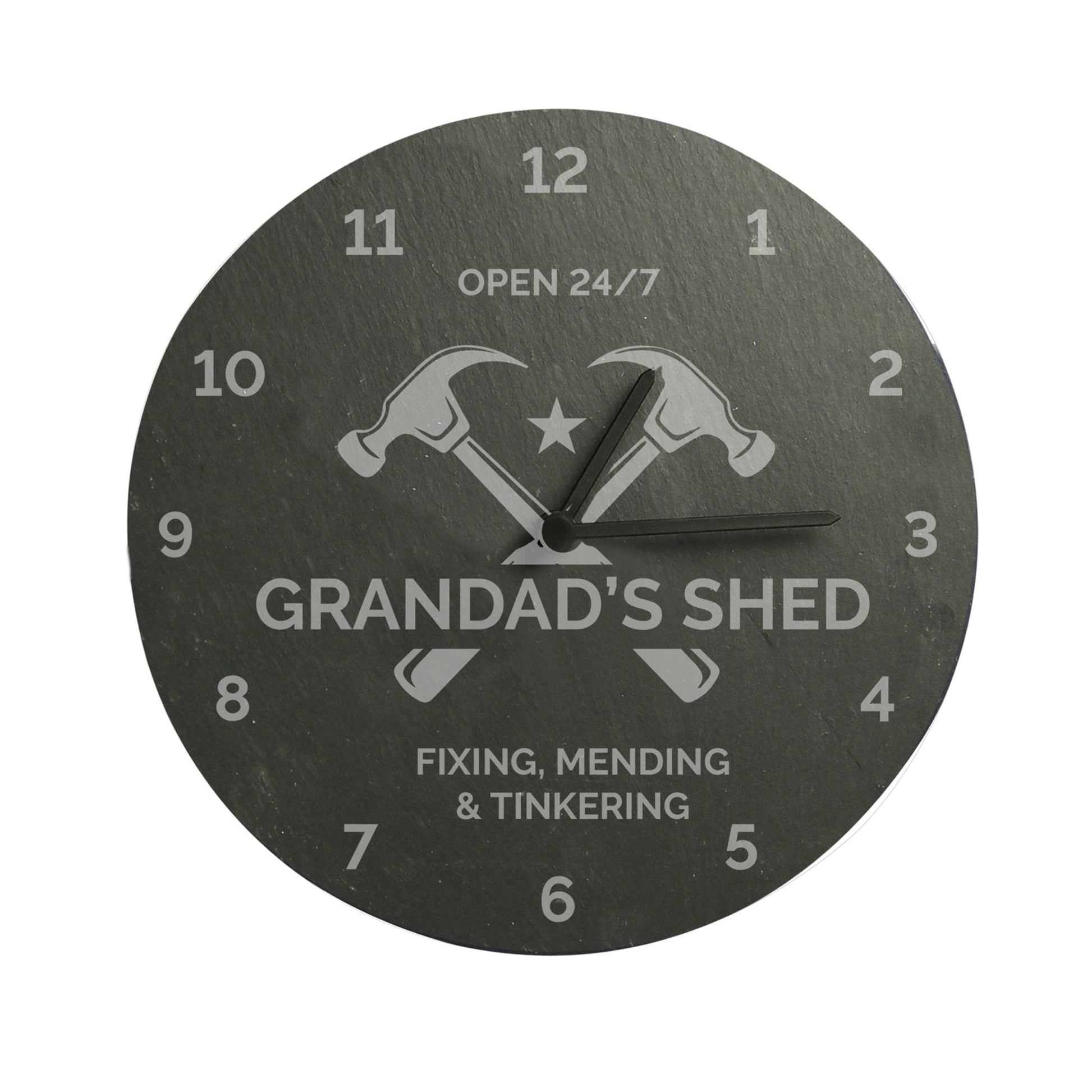 Personalised Tools Slate Clock | Inspired Creative Gifts | UK Supplier