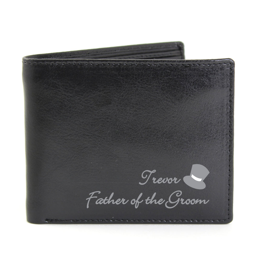 Personalised Top Hat Leather Wallet | Inspired Creative Gifts | UK Supplier