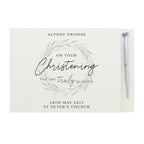 Personalised 'Truly Blessed' Christening Hardback Guest Book & Pen | Inspired Creative Gifts | UK Supplier