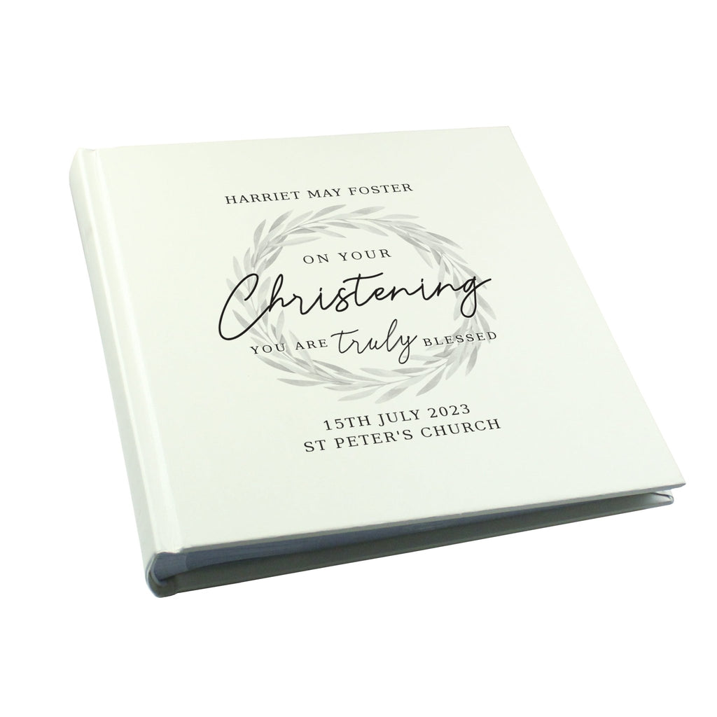 Personalised Truly Blessed Christening Square Photo Album | Inspired Creative Gifts | UK Supplier