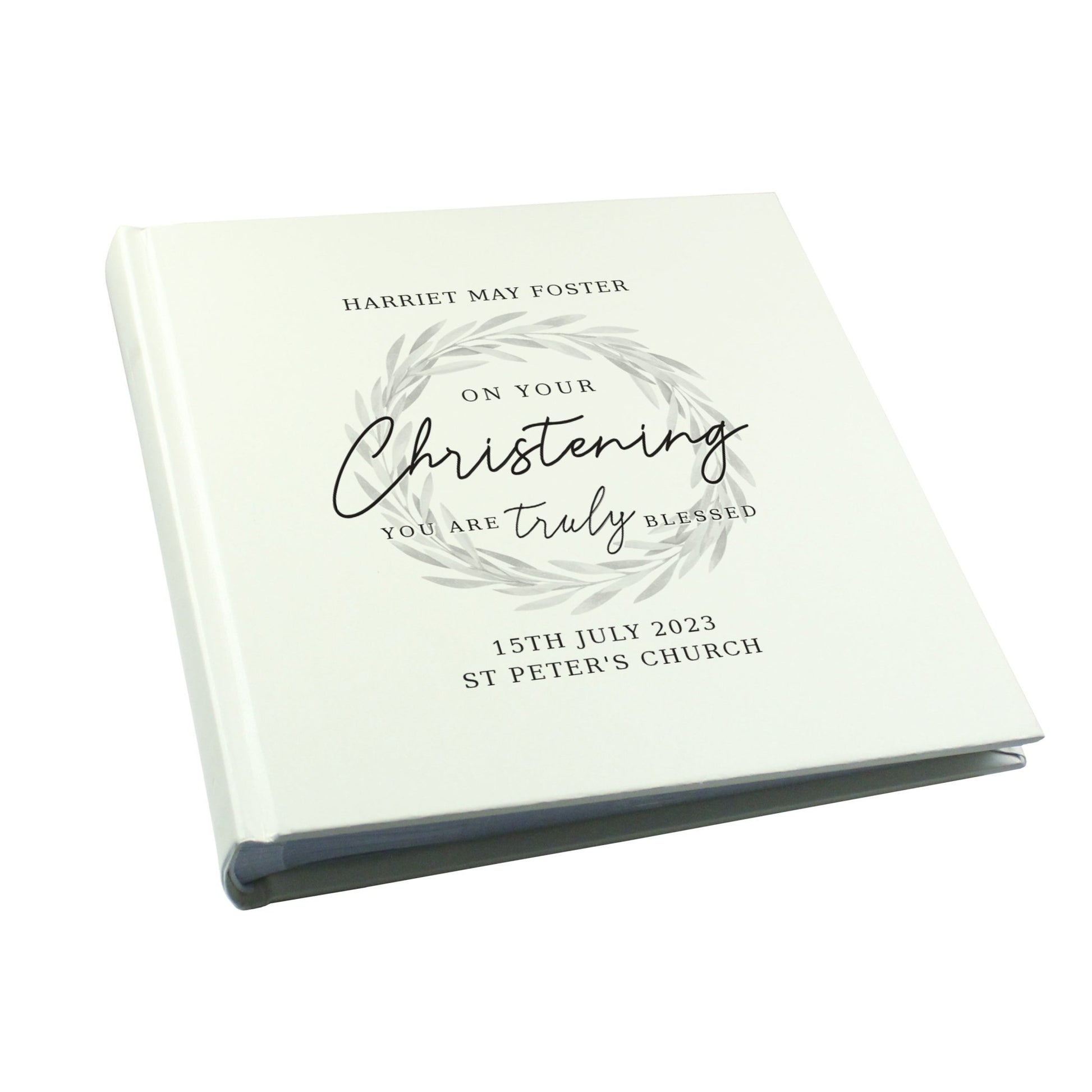Personalised Truly Blessed Christening Square Photo Album | Inspired Creative Gifts | UK Supplier