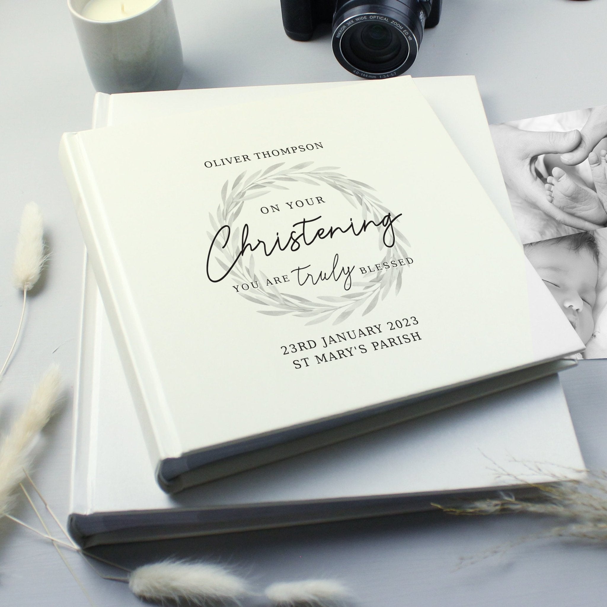 Personalised Truly Blessed Christening Square Photo Album | Inspired Creative Gifts | UK Supplier