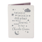 Personalised Twinkle Twinkle Cream Passport Holder | Inspired Creative Gifts | UK Supplier