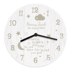 Personalised Twinkle Twinkle Shabby Chic Large Wooden Clock | Inspired Creative Gifts | UK Supplier