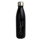 Personalised Two Lines Black Metal Insulated Drinks Bottle | Inspired Creative Gifts | UK Supplier