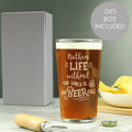 Personalised Un - beer - able Pint Glass | Inspired Creative Gifts | UK Supplier