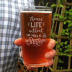Personalised Un - beer - able Pint Glass | Inspired Creative Gifts | UK Supplier