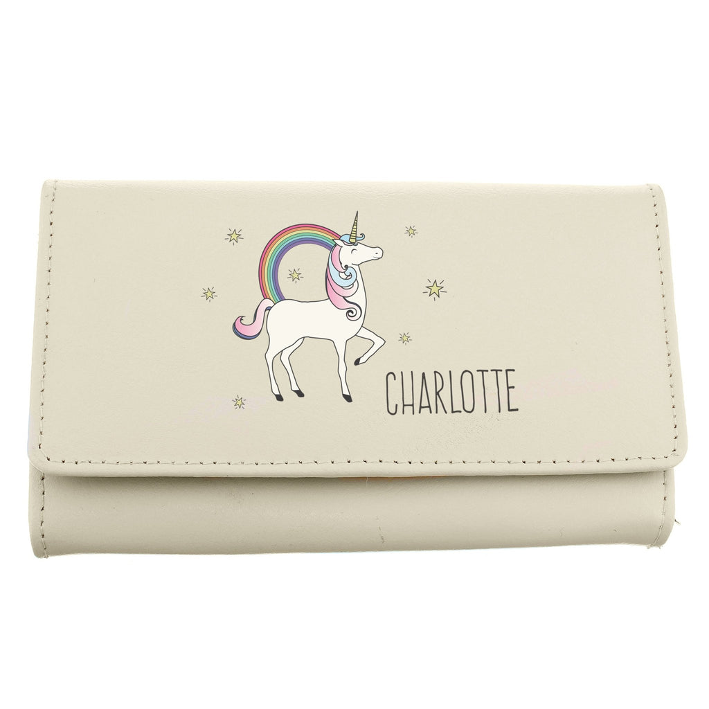 Personalised Unicorn Cream Purse | Inspired Creative Gifts | UK Supplier