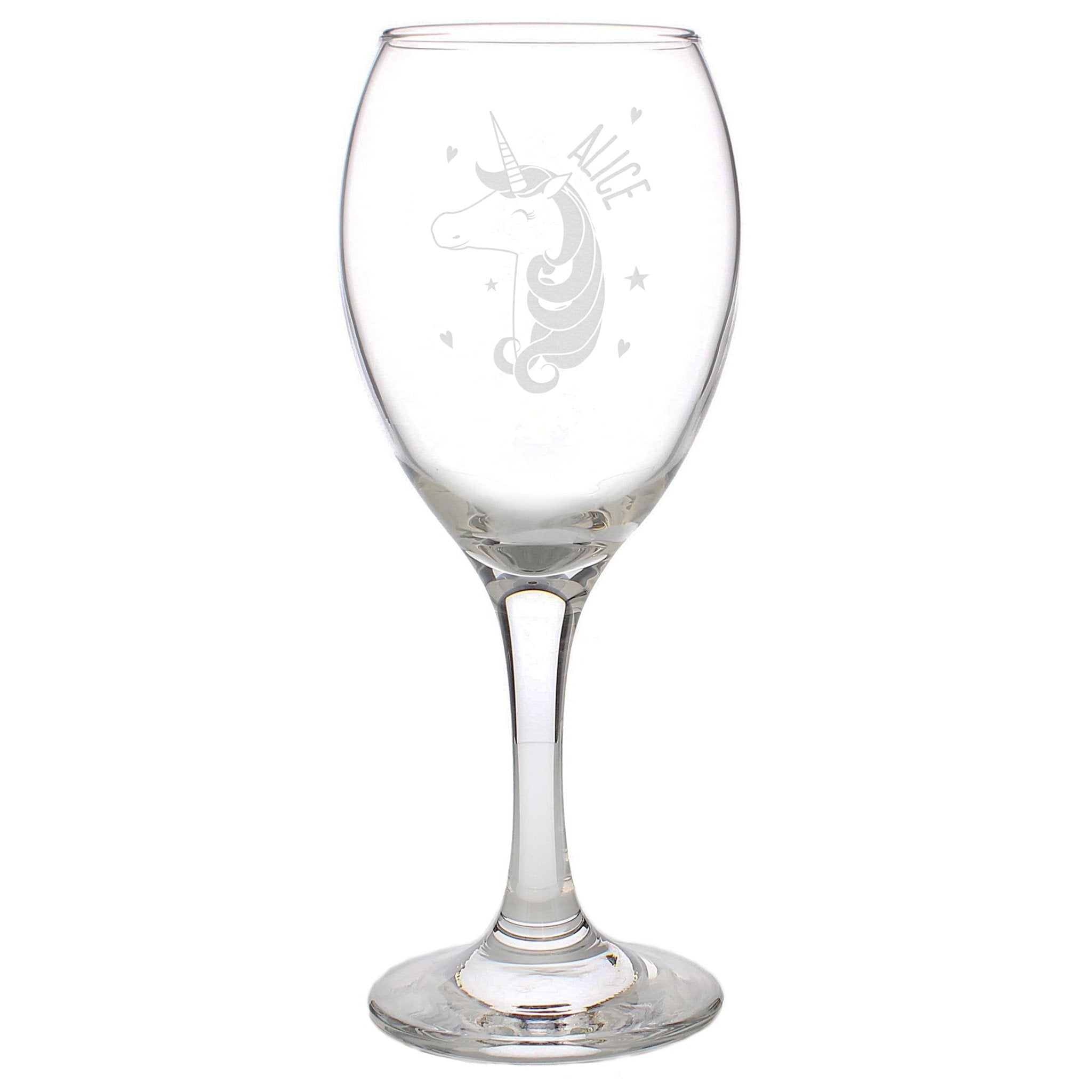 Personalised Unicorn Engraved Wine Glass | Inspired Creative Gifts | UK Supplier