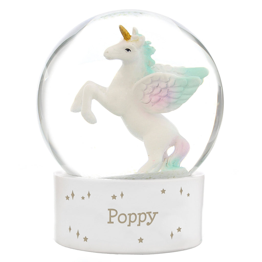 Personalised Unicorn Name Snow Globe | Inspired Creative Gifts