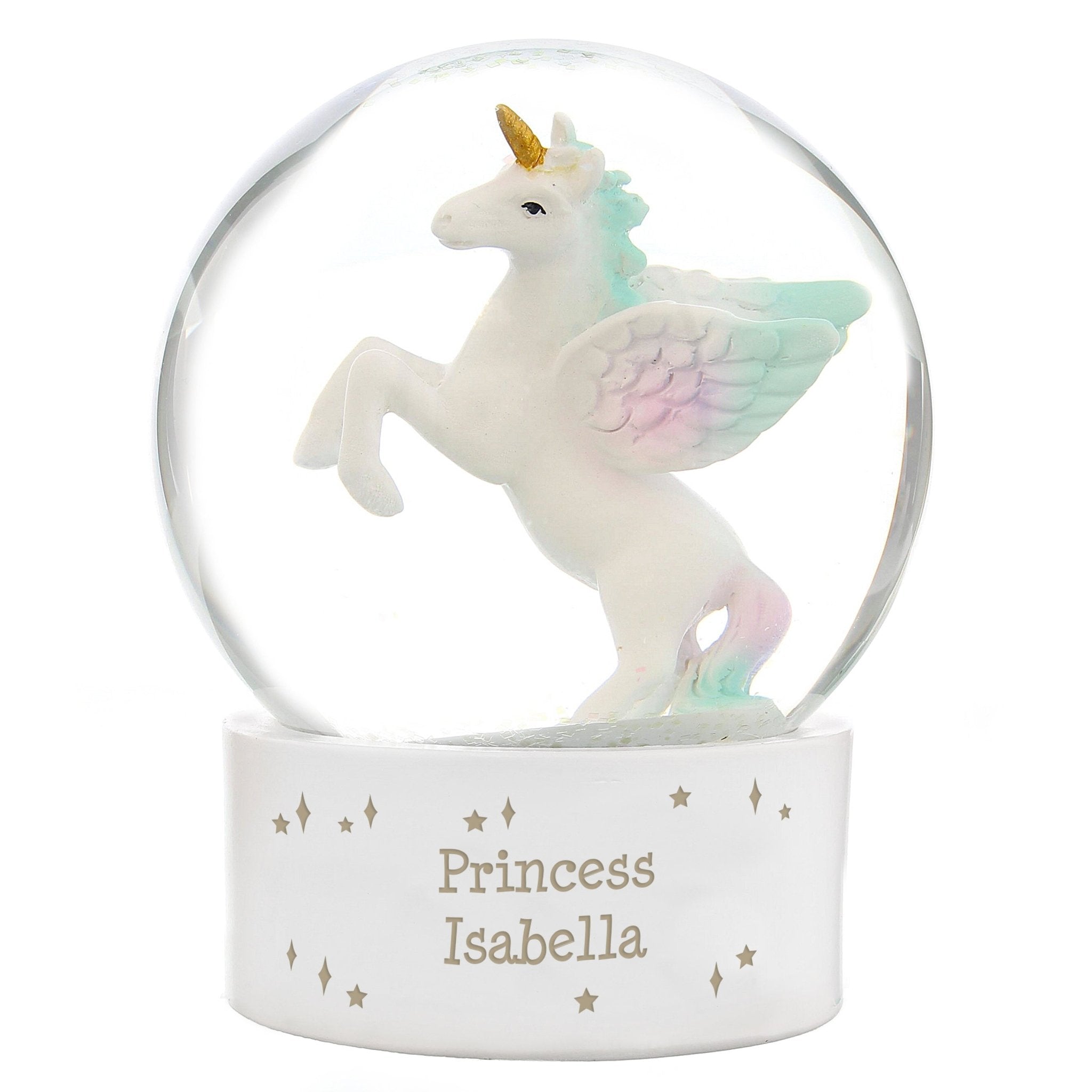 Personalised Unicorn Snow Globe | Inspired Creative Gifts | UK Supplier