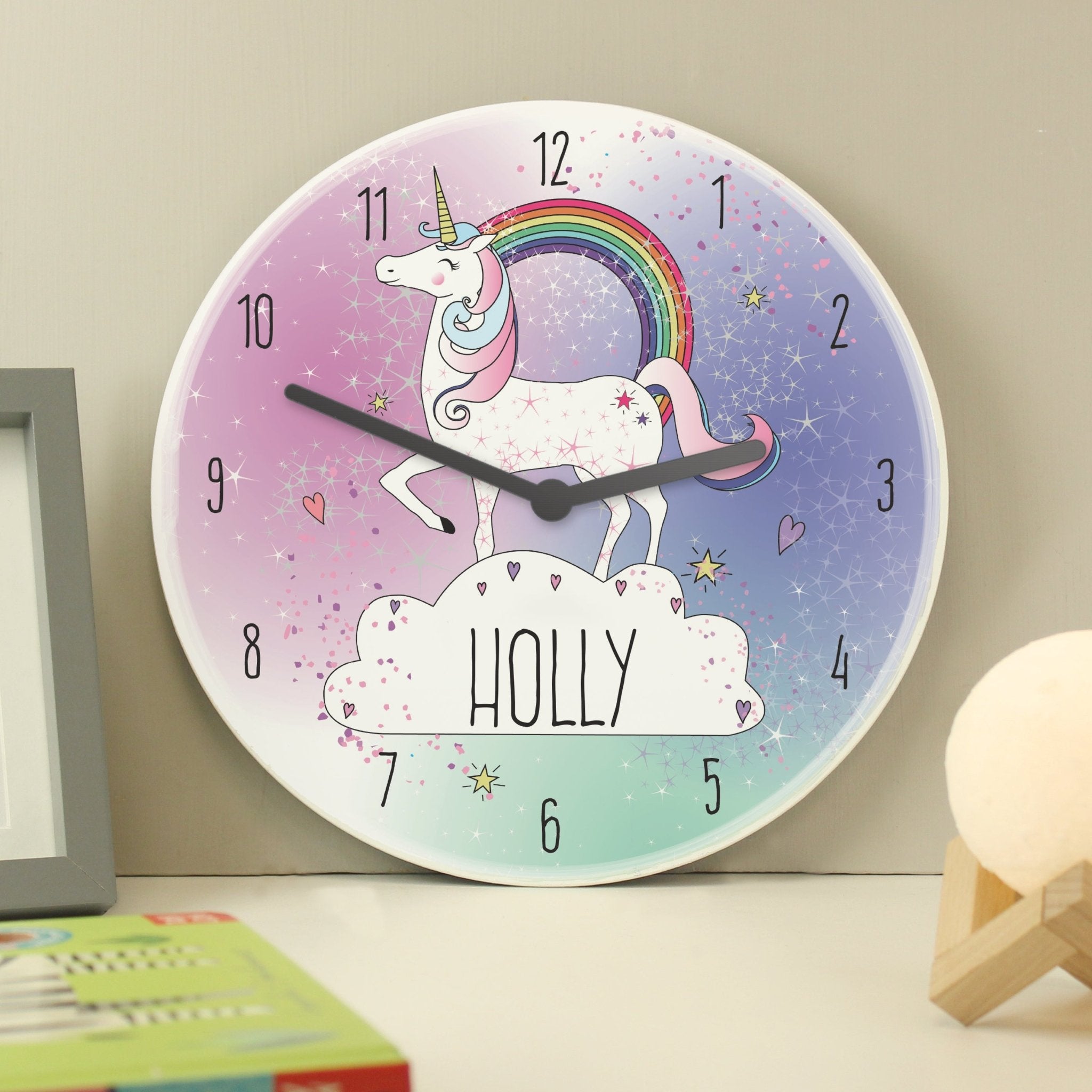 Personalised Unicorn Wooden Clock | Inspired Creative Gifts | UK Supplier