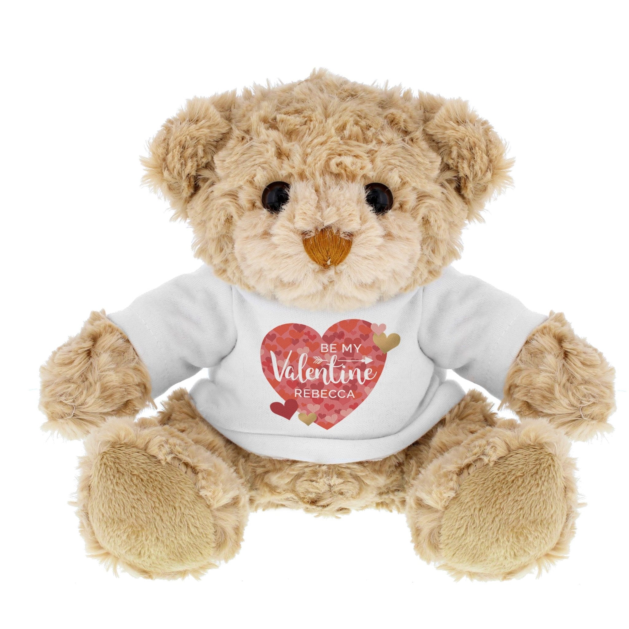 Personalised Valentine's Day Confetti Hearts Teddy Bear | Inspired Creative Gifts | UK Supplier