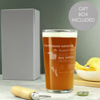 Personalised Vintage Football Supporter's Pint Glass | Inspired Creative Gifts | UK Supplier