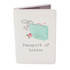 Personalised Vintage Pastel Travel Cream Passport Holder | Inspired Creative Gifts | UK Supplier