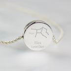 Personalised Virgo Zodiac Star Sign Silver Tone Necklace (August 23rd - September 22nd) | Inspired Creative Gifts | UK Supplier
