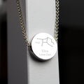 Personalised Virgo Zodiac Star Sign Silver Tone Necklace (August 23rd - September 22nd) | Inspired Creative Gifts | UK Supplier