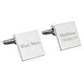 Personalised Wedding Role Square Cufflinks - 1 line | Inspired Creative Gifts | UK Supplier