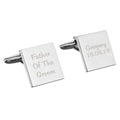 Personalised Wedding Role Square Cufflinks - 3 lines | Inspired Creative Gifts | UK Supplier