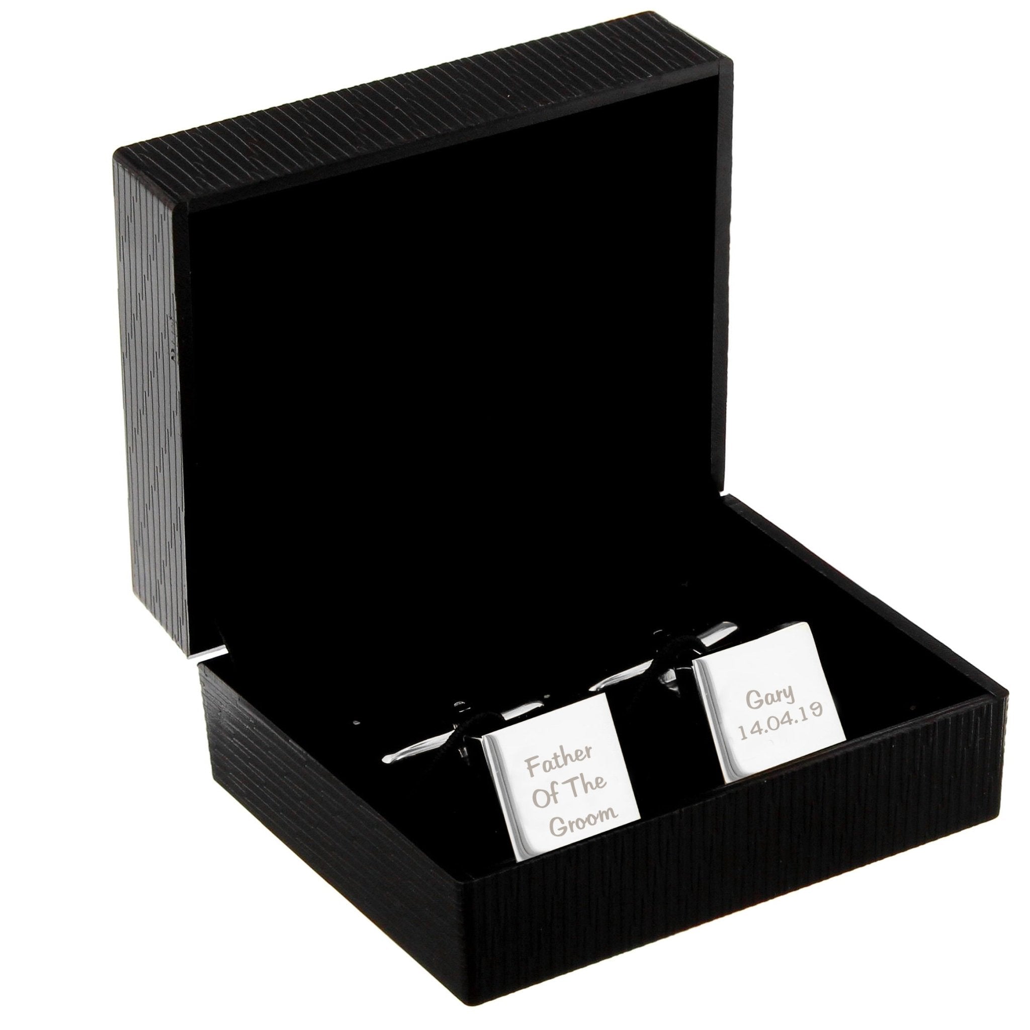 Personalised Wedding Role Square Cufflinks - 3 lines | Inspired Creative Gifts | UK Supplier