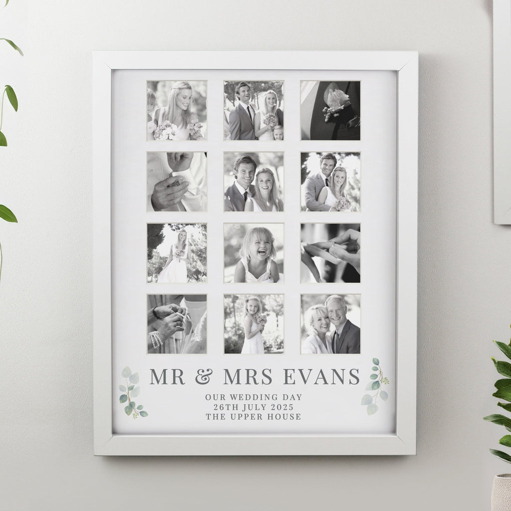 Personalised Wedding White Multi Photo Frame | Inspired Creative Gifts | UK Supplier