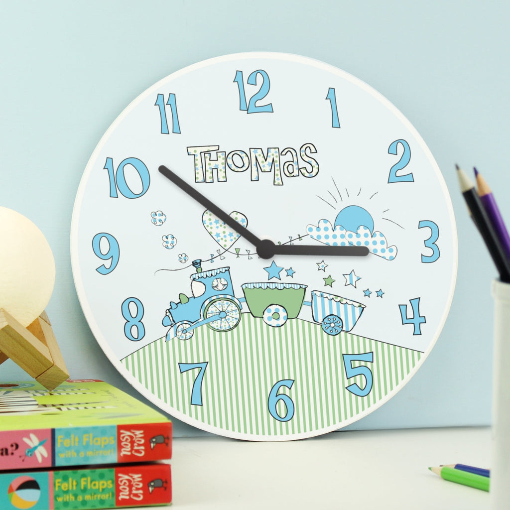 Personalised Whimsical Train Clock | Inspired Creative Gifts | UK Supplier