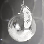 Personalised White Feather Glass Bauble | Inspired Creative Gifts