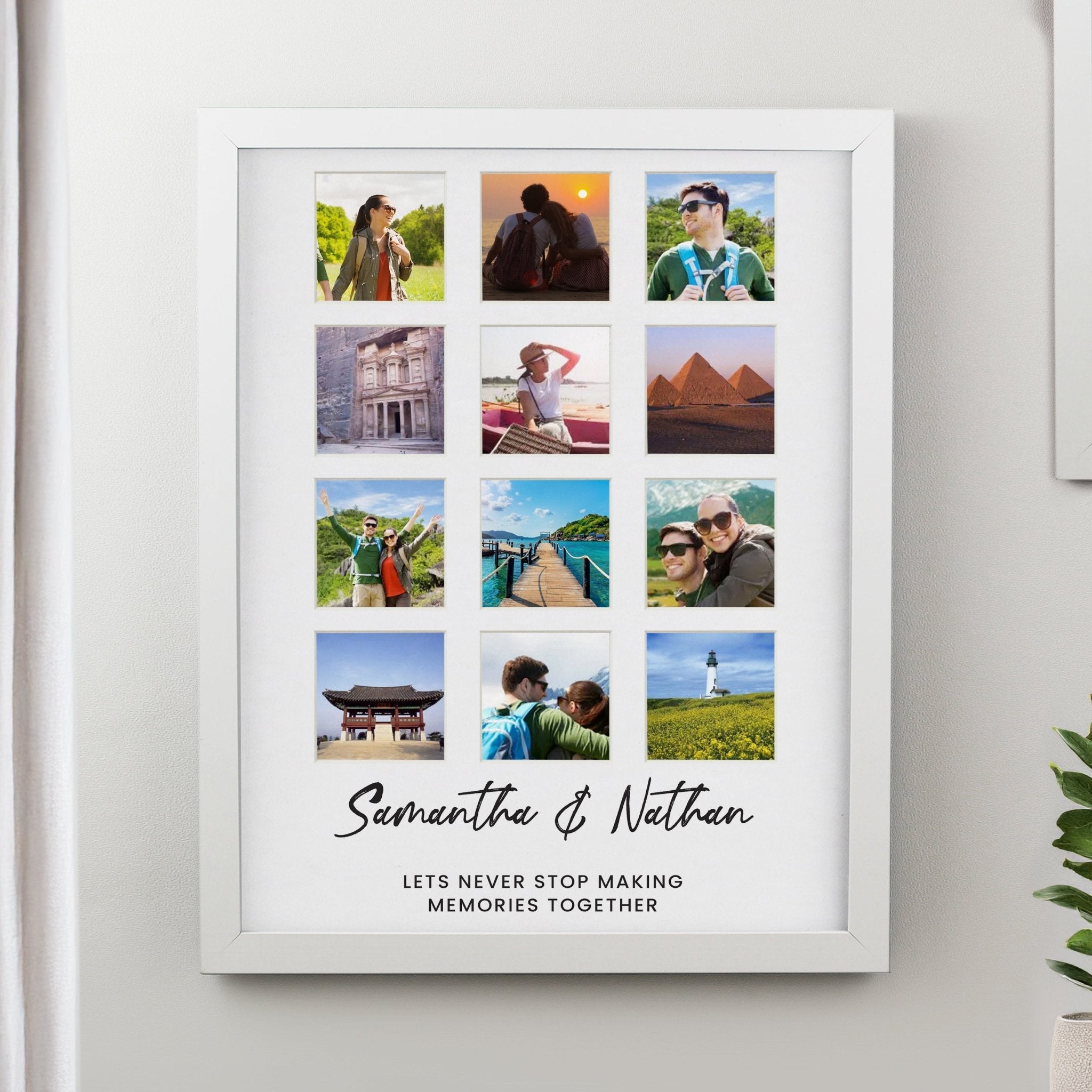 Personalised White Multi Photo Frame | Inspired Creative Gifts | UK Supplier