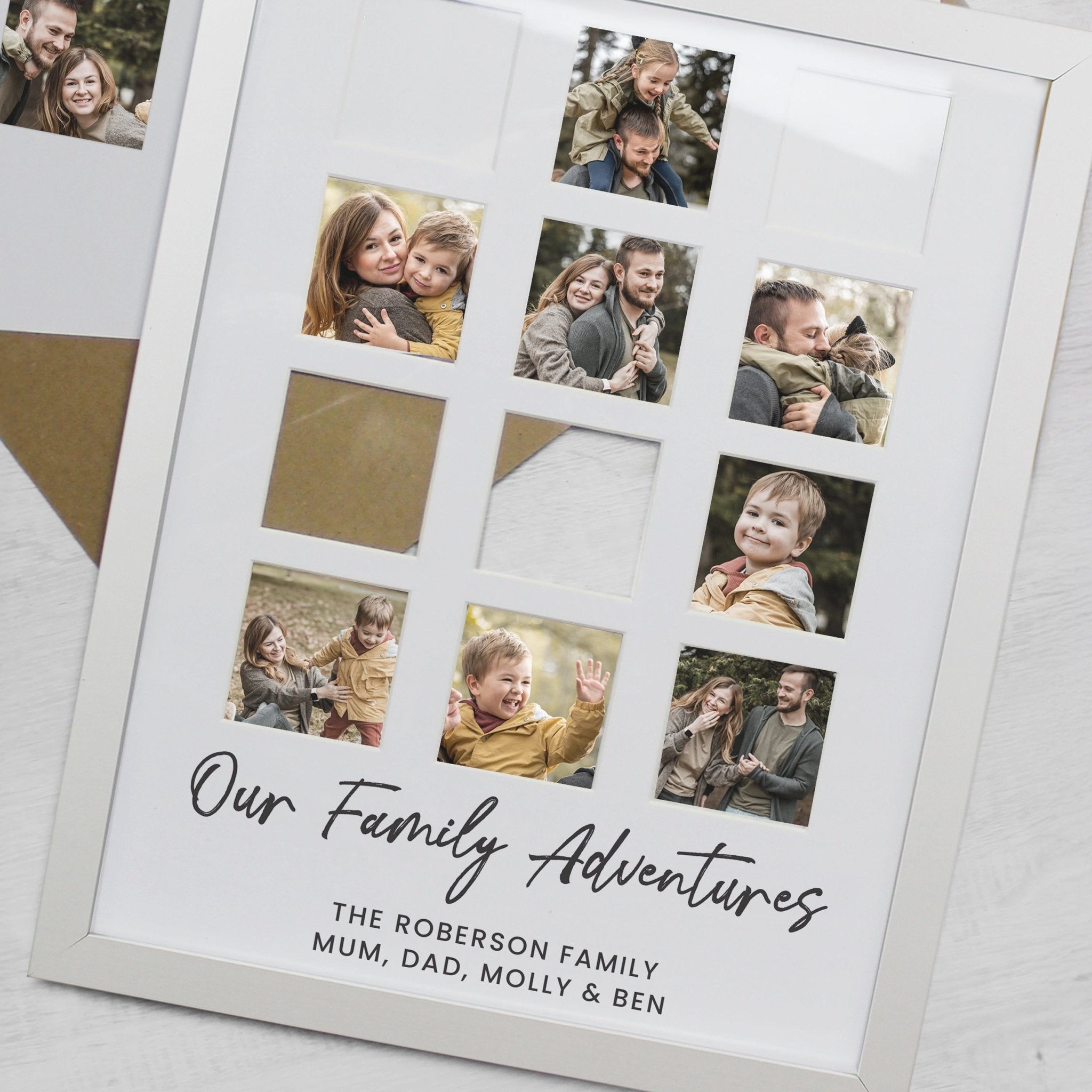 Personalised White Multi Photo Frame | Inspired Creative Gifts | UK Supplier