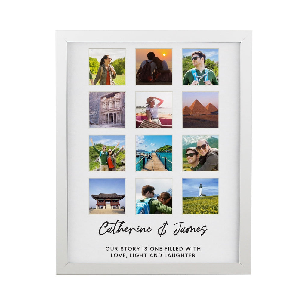 Personalised White Multi Photo Frame | Inspired Creative Gifts | UK Supplier