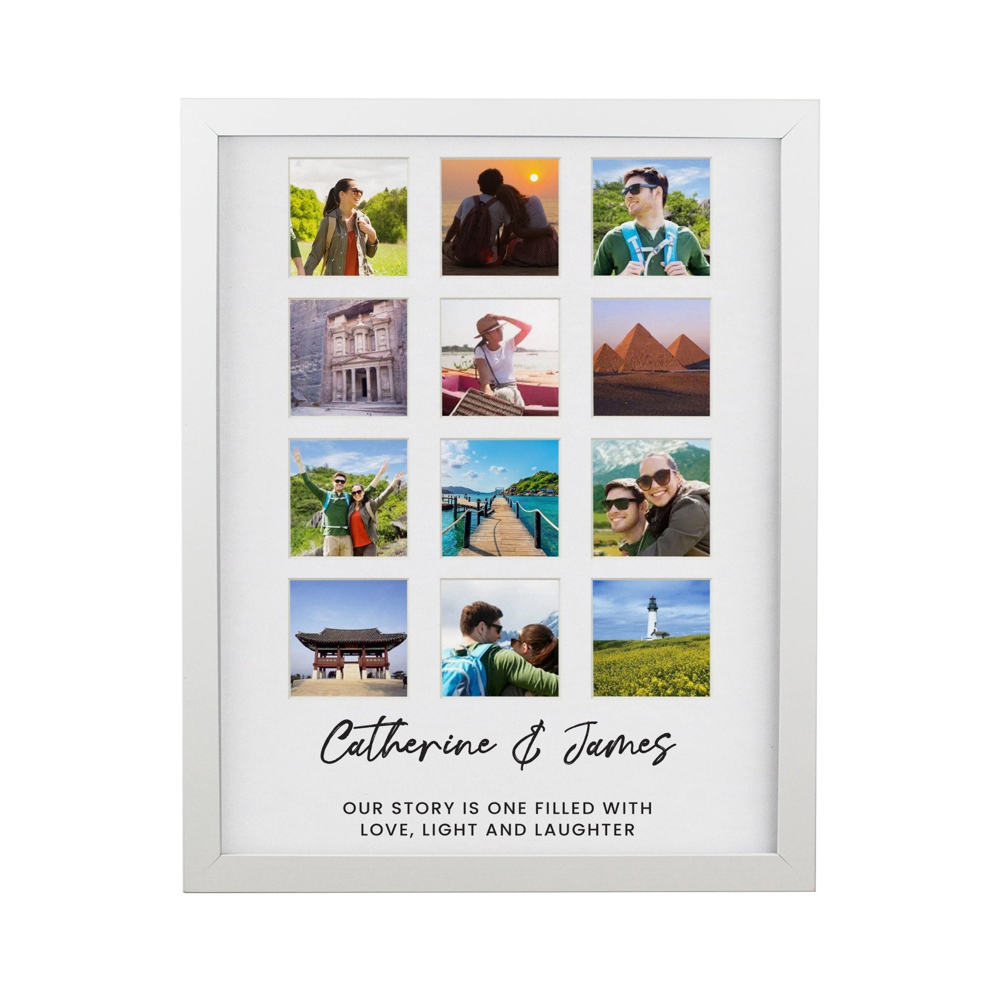 Personalised White Multi Photo Frame | Inspired Creative Gifts | UK Supplier