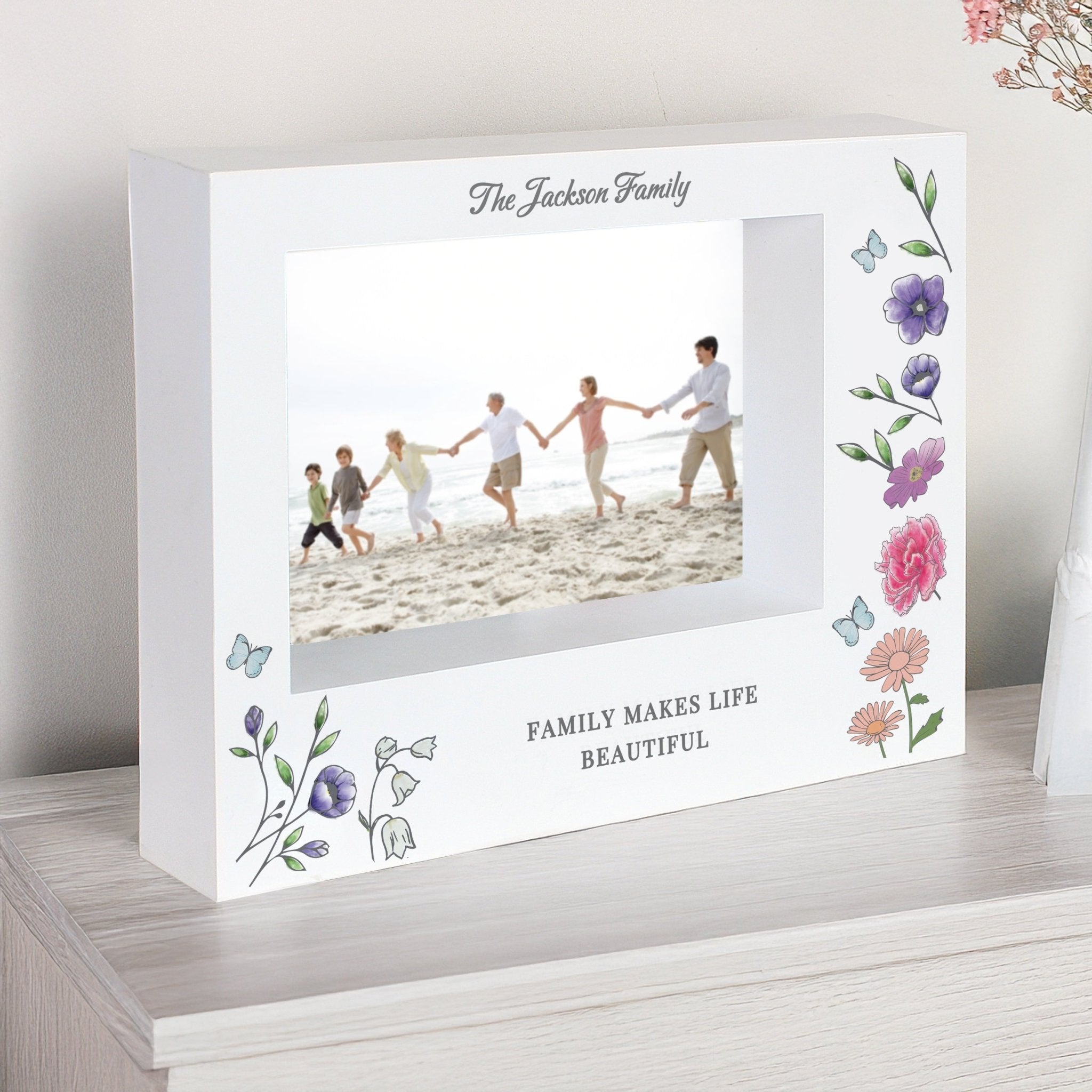 Personalised Wild Flowers Box Photo Frame | Inspired Creative Gifts | UK Supplier