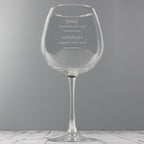 Personalised 'Wine Improves with Age' Bottle of Wine Glass | Inspired Creative Gifts | UK Supplier