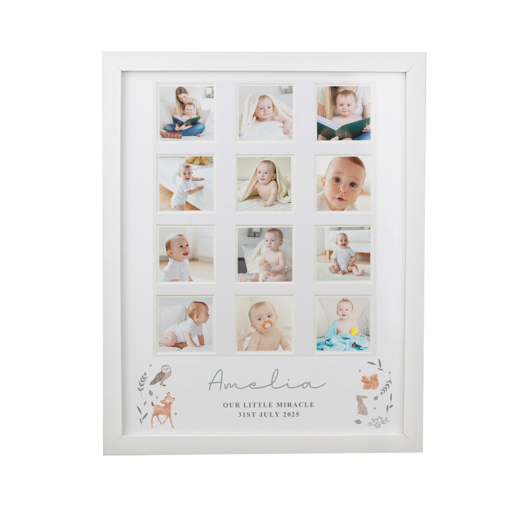 Personalised Woodland Animal White Multi Photo Frame | Inspired Creative Gifts | UK Supplier