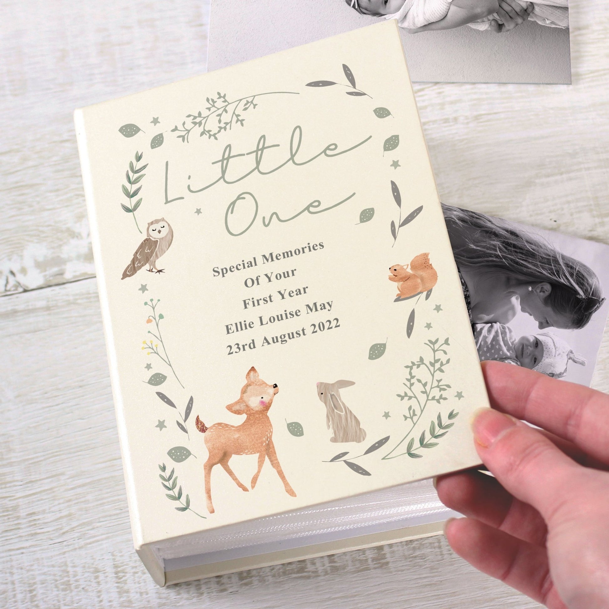 Personalised Woodland Animals 6x4 Photo Album with Sleeves | Inspired Creative Gifts | UK Supplier