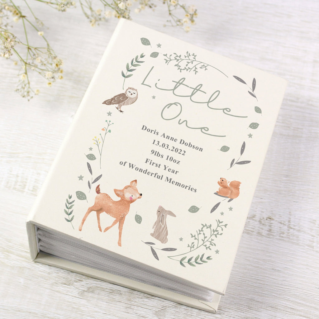 Personalised Woodland Animals 6x4 Photo Album with Sleeves | Inspired Creative Gifts | UK Supplier