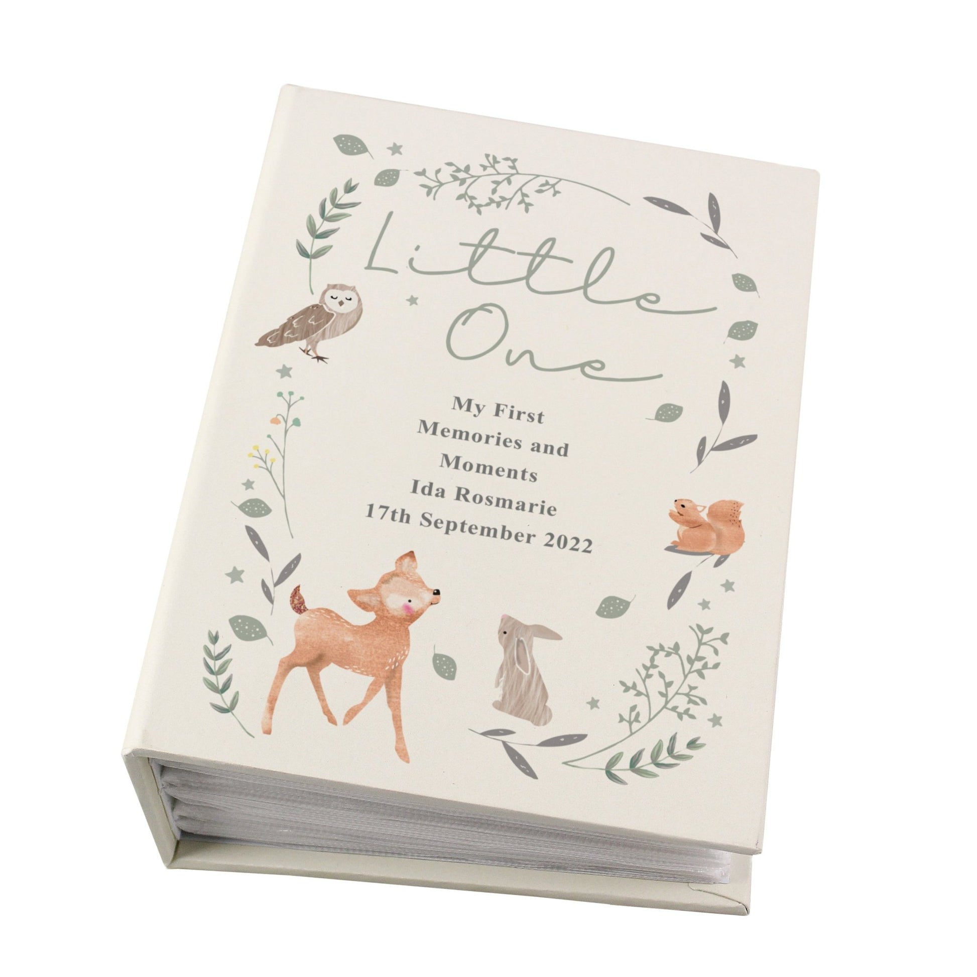 Personalised Woodland Animals 6x4 Photo Album with Sleeves | Inspired Creative Gifts | UK Supplier