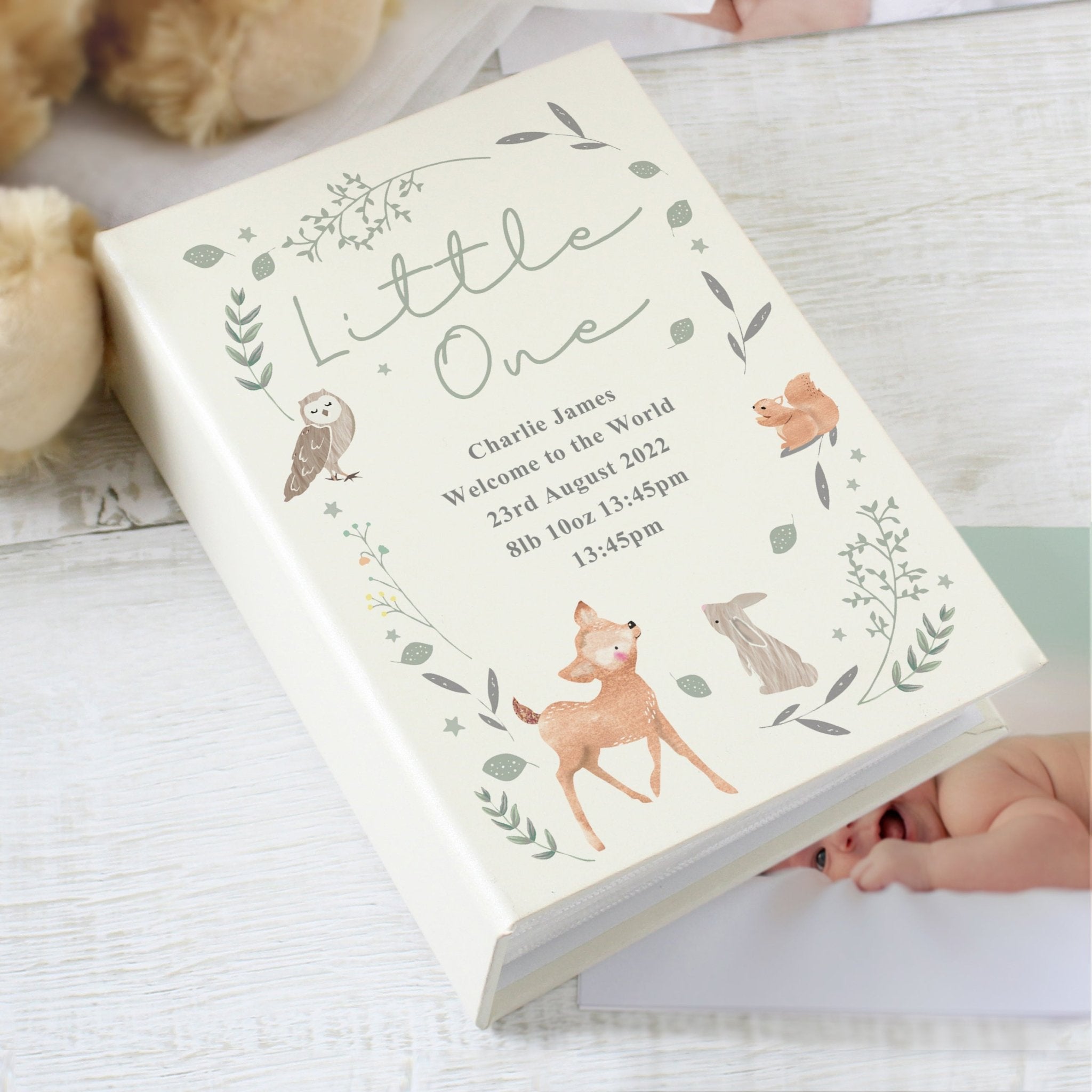 Personalised Woodland Animals 6x4 Photo Album with Sleeves | Inspired Creative Gifts | UK Supplier