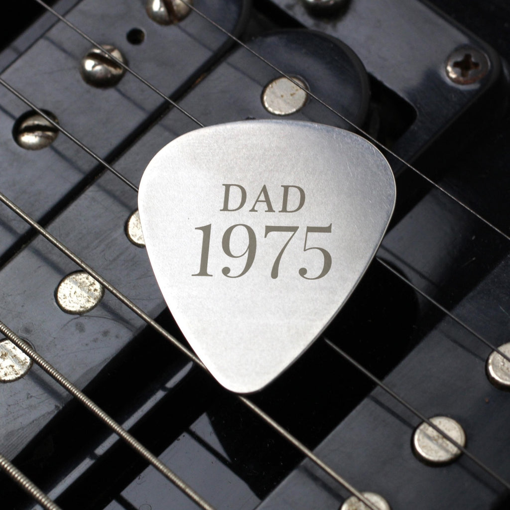 Personalised Year Silver Plectrum | Inspired Creative Gifts | UK Supplier