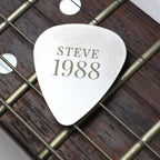Personalised Year Silver Plectrum | Inspired Creative Gifts | UK Supplier