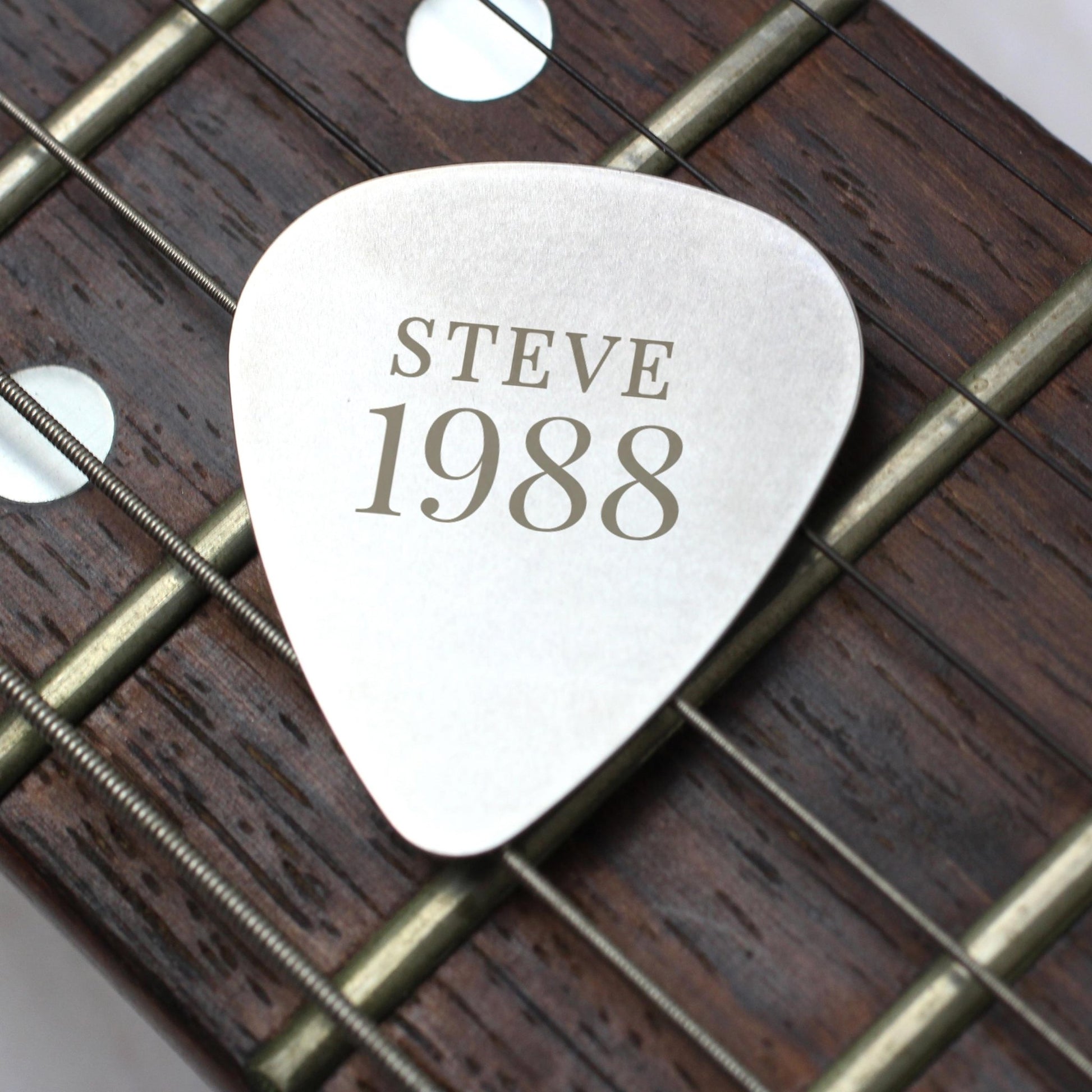 Personalised Year Silver Plectrum | Inspired Creative Gifts | UK Supplier