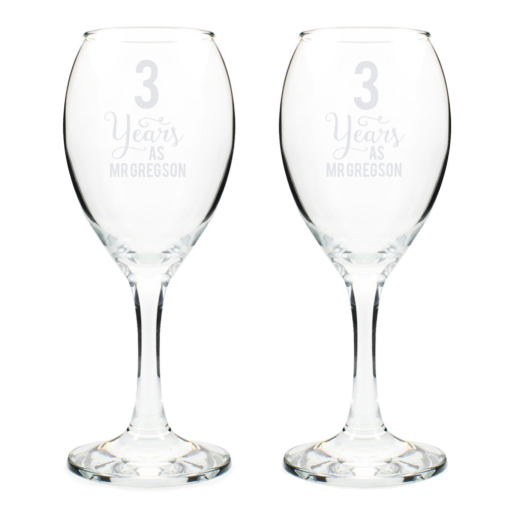 Personalised Years As... Wine Glass Set | Inspired Creative Gifts | UK Supplier
