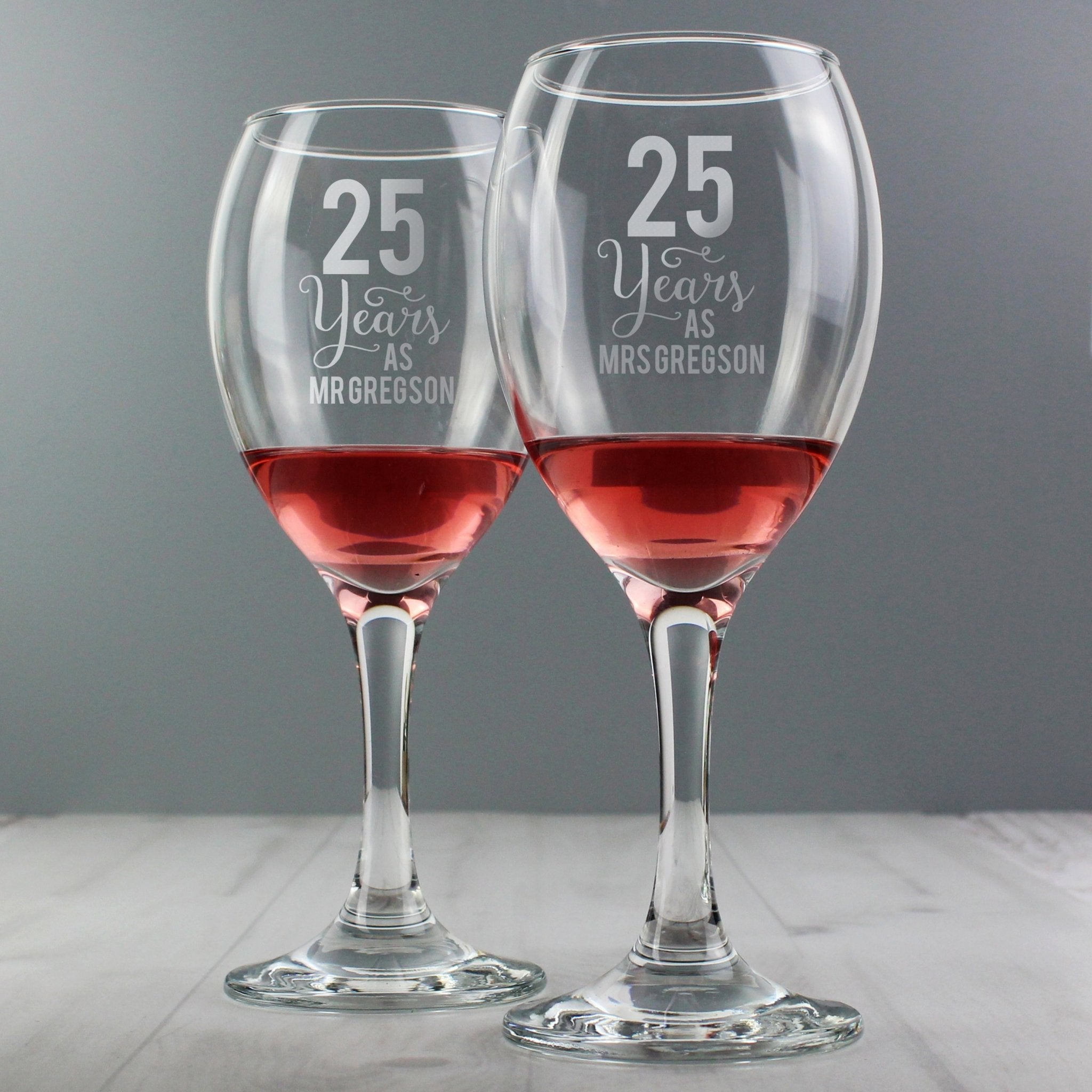 Personalised Years As... Wine Glass Set | Inspired Creative Gifts | UK Supplier