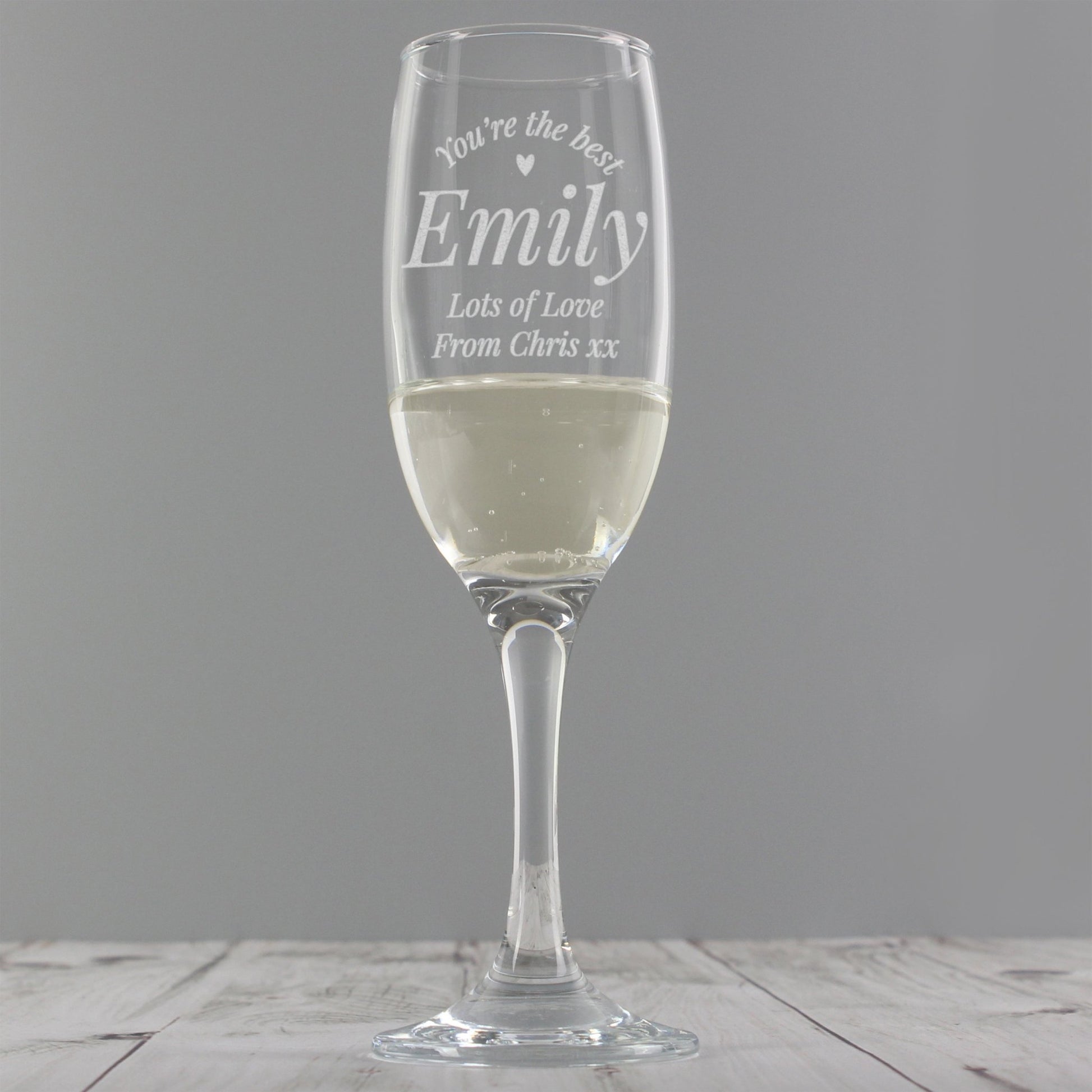 Personalised You Are The Best Flute Glass | Inspired Creative Gifts | UK Supplier