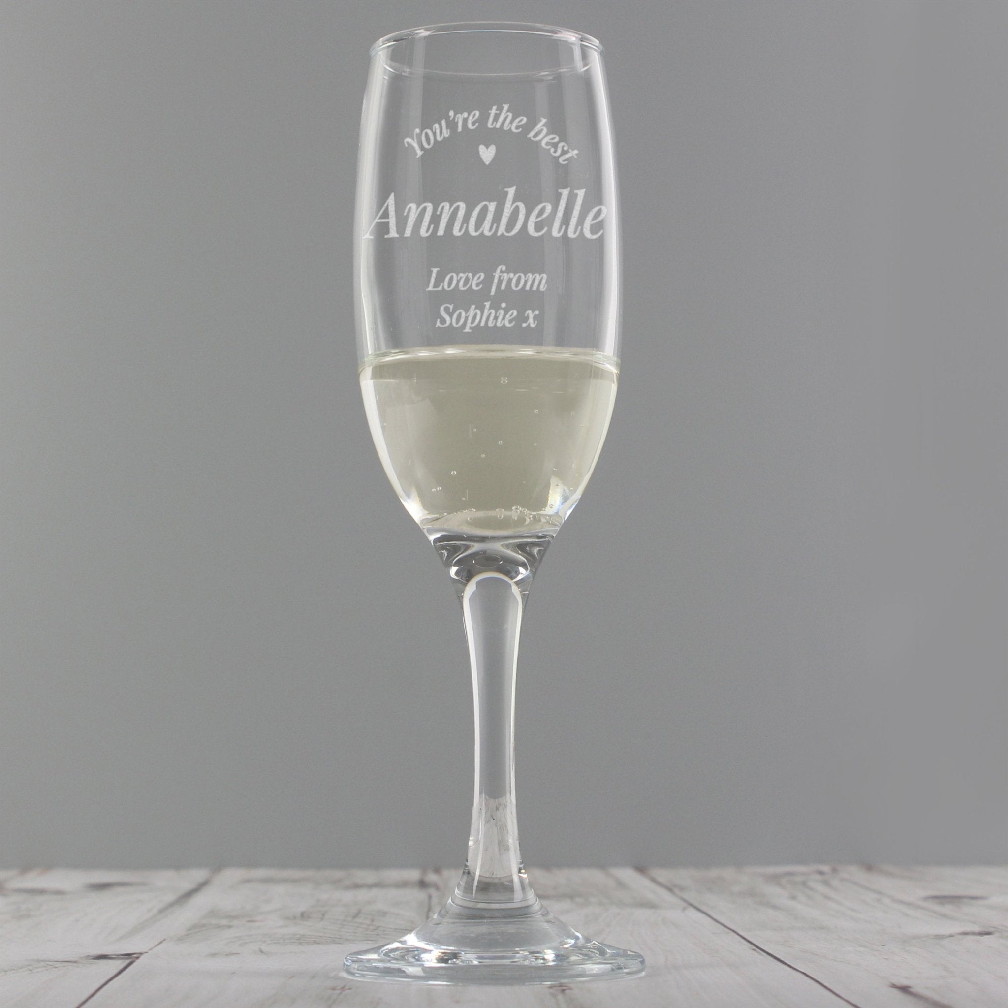 Personalised You Are The Best Flute Glass | Inspired Creative Gifts | UK Supplier
