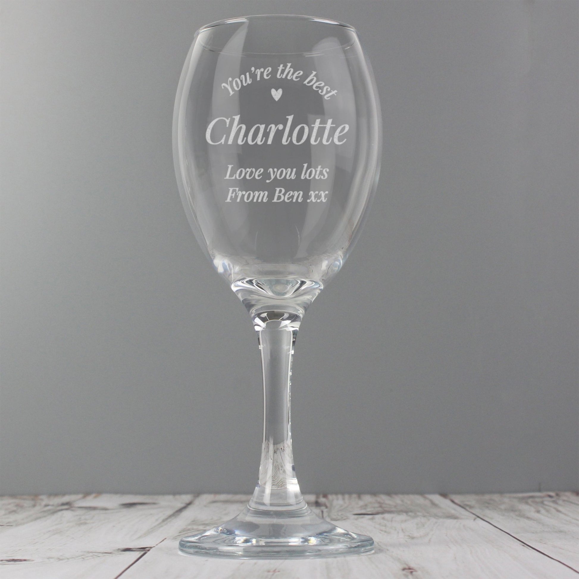 Personalised You Are The Best Wine Glass | Inspired Creative Gifts | UK Supplier