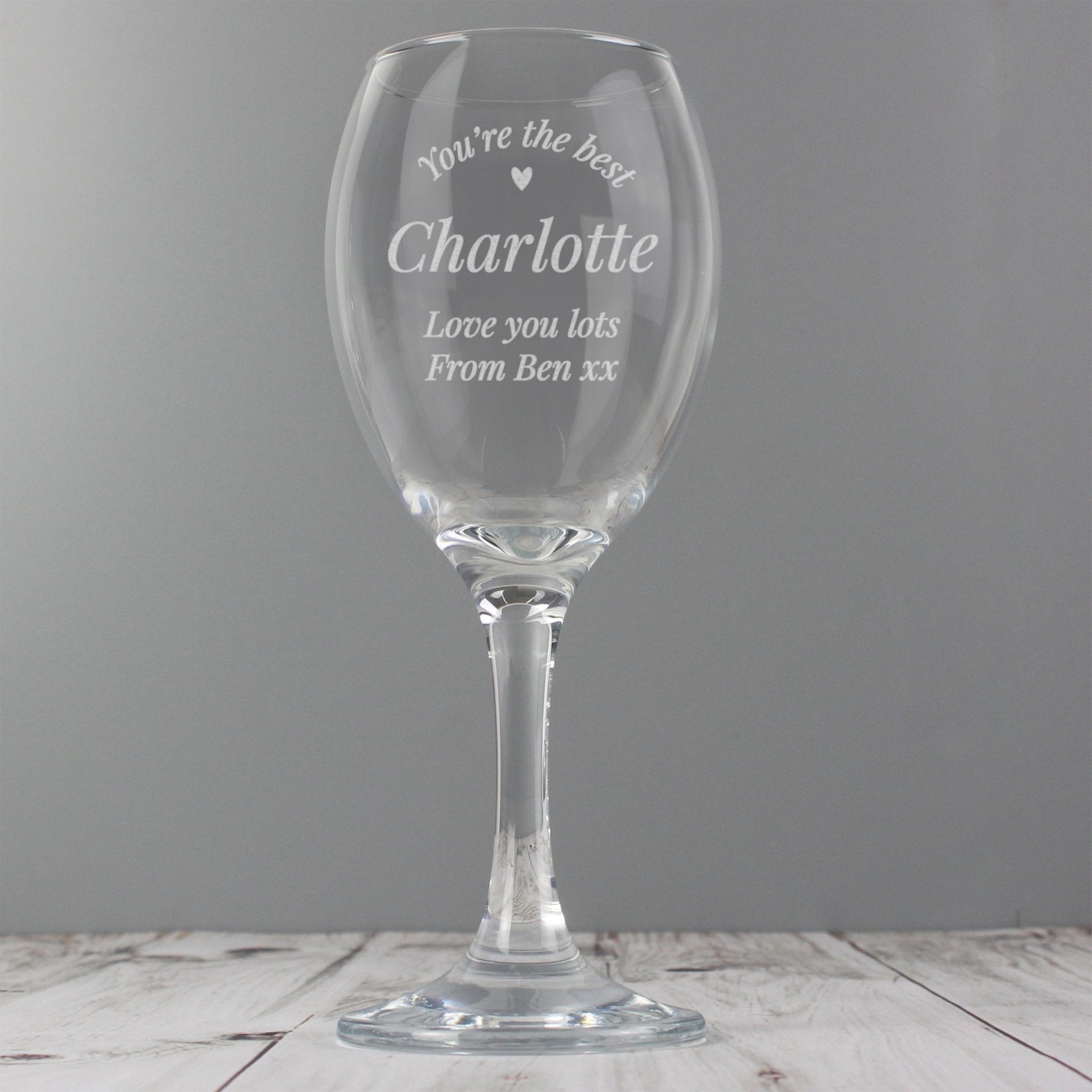 Personalised You Are The Best Wine Glass | Inspired Creative Gifts | UK Supplier