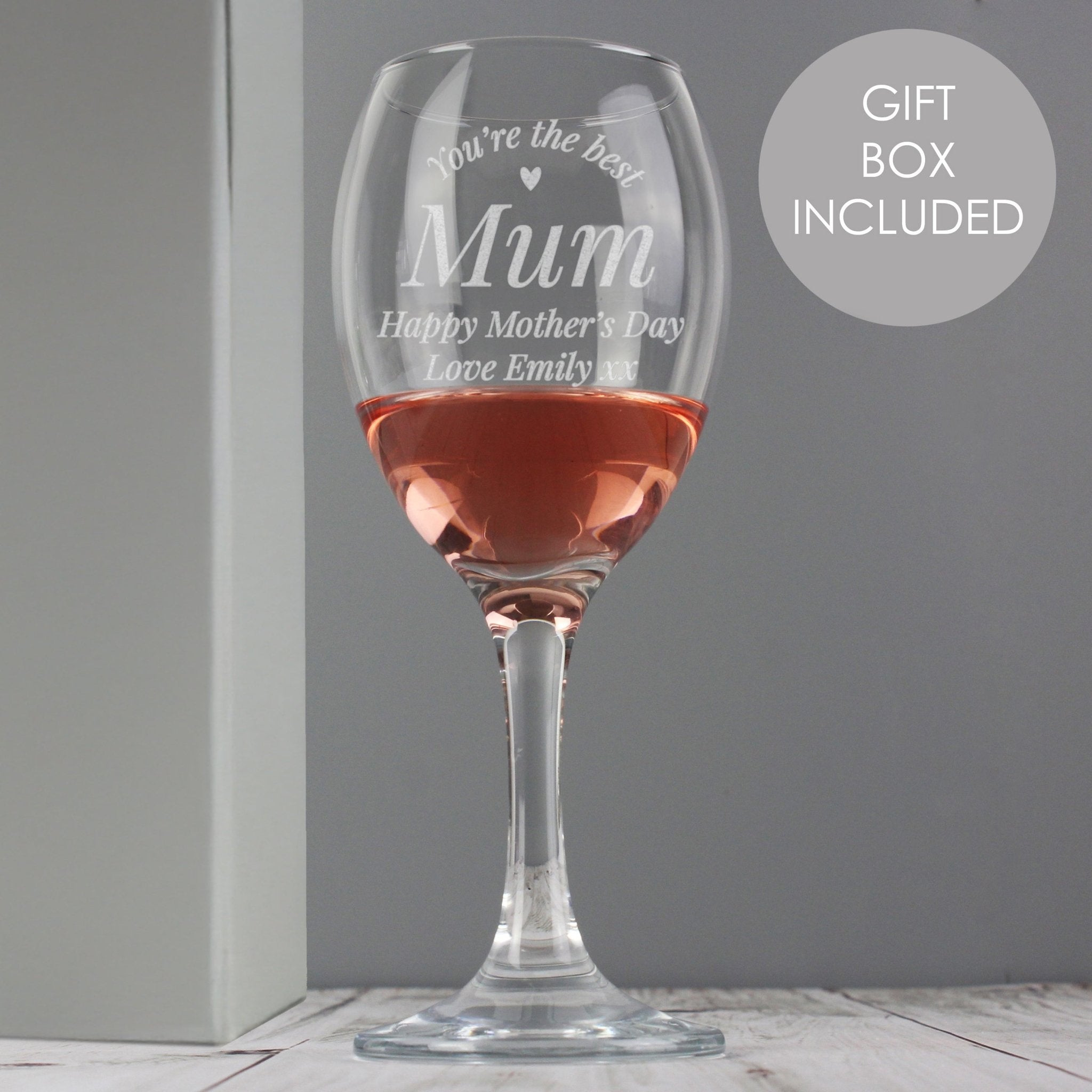 Personalised You Are The Best Wine Glass | Inspired Creative Gifts | UK Supplier