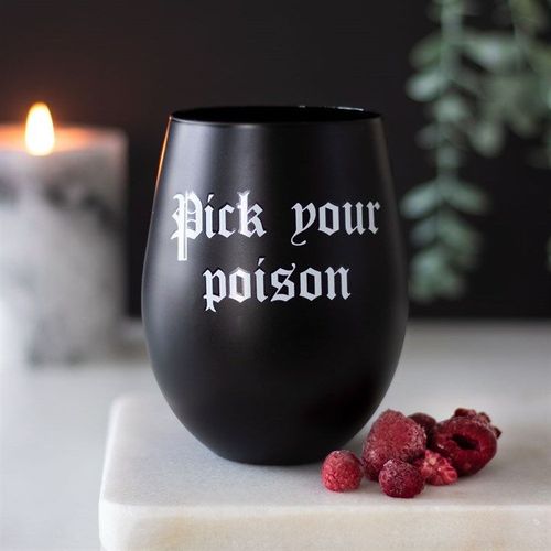 Pick Your Poison Stemless Wine Glass | Inspired Creative Gifts | UK Supplier
