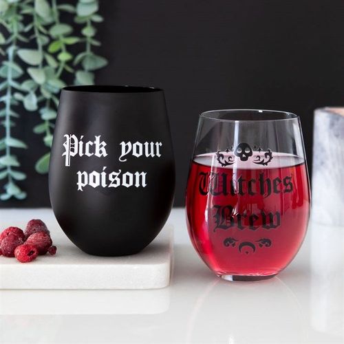 Pick Your Poison Stemless Wine Glass | Inspired Creative Gifts | UK Supplier